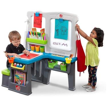 Imagem de Cavalete Infantil para Artes e Ofícios, Quadro de Atividades de Dois Lados, Ideal para...