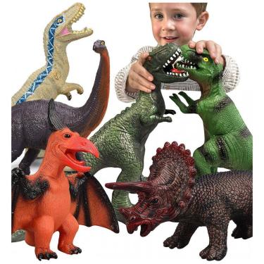 Imagem de Conjunto de Dinossauros Gigantes de 6 Peças para Crianças e Bebês, Brinquedos Grandes e Macios para Amantes de Dinossauros, Gzsbaby