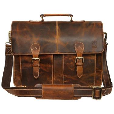 Imagem de Rustic Town Bolsa, Maleta de Couro para Laptop Masculino