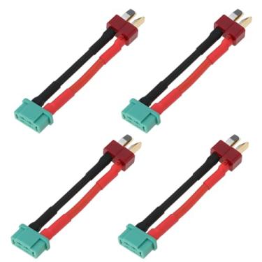 Imagem de SG Store 4 peças MPX fêmea para plugue T macho cabo adaptador 14AWG para drone de carro RC conector de bateria lipo