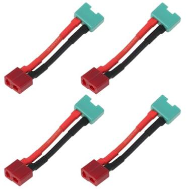 Imagem de SG Store 4 peças MPX macho para plugue em T fêmea cabo adaptador 14AWG para drone de carro RC conector de bateria lipo