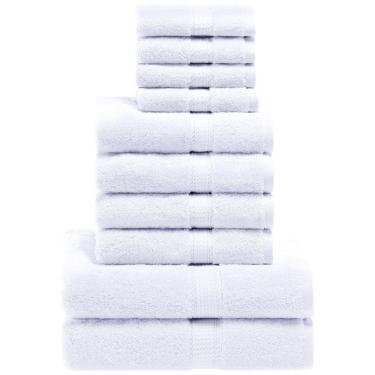 Imagem de Jogo de Toalhas de Luxo Ultra Macias e Pelúcia Grossa com 10 Peças e Material de Algodão Egípcio, Superior