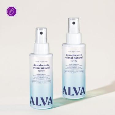 Imagem de Kit Cristal Natural Alva Dupla 2 Desodorantes Spray 120ml 12 Horas de 