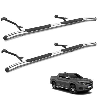 Imagem de Estribo Tubular Fiat Toro/Rampage Cromado C/ Kit - General C