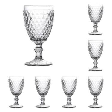 Imagem de Conjunto com 06 Taças de Vidro Vinho 230ml Bico de Abacaxi - WELLMIX