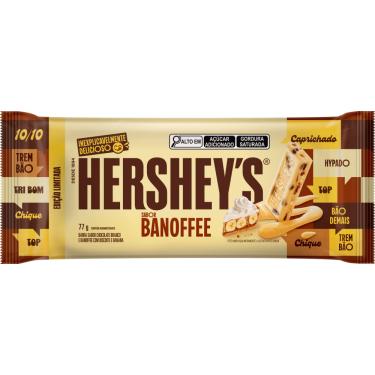 Imagem de Barra Sabor Chococolate Branco e Banoffee com Biscoito e Banana 77g - Hershey's