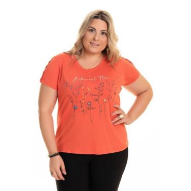 Imagem de Blusa em Malha Viscose com Elastano com Estampa Flores - Serena, G4, L