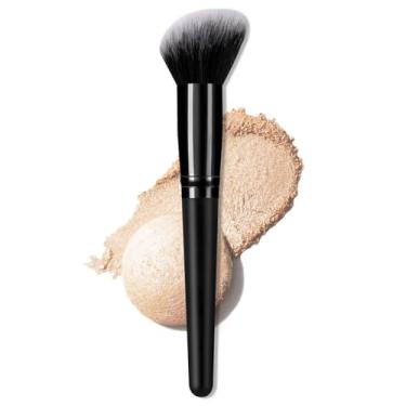 Imagem de Pincel de contorno único - cabeça angular precisa, cerdas sintéticas densas para produtos de contorno de creme, pó e líquido, ideal para definir maçãs do rosto, mandíbula e nariz - Ferramenta de