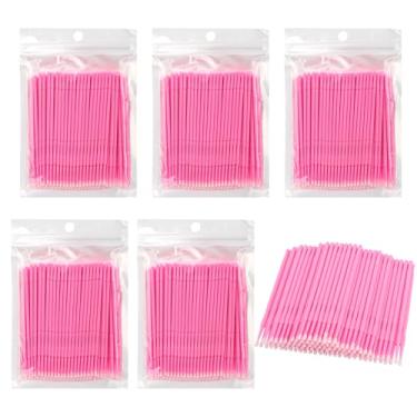 Imagem de 500 pincéis microaplicadores, microcotonetes, varinhas de rímel descartáveis para extensão de cílios para ferramentas de maquiagem
