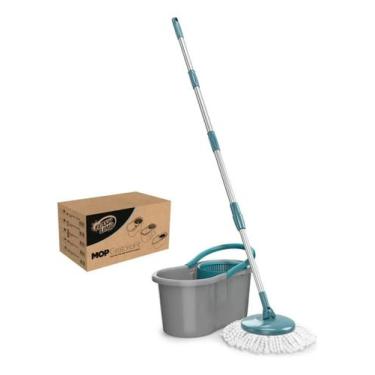 Imagem de Mop Giratório Fit, Balde 8 litros, limpa, centrifuga, lava e seca, MOP