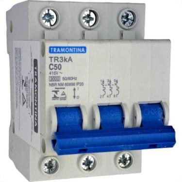 Imagem de Disjuntor Tramontina ''Din'' Tripolar 50A. C - TRAMONTINA ELETRIK