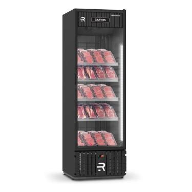 Imagem de Expositor Vertical para Carnes Refrimate 570 Litros Porta Vidro Preto 220V VCCA570PVB
