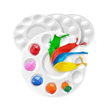 Imagem de bepisof 20 peças de paletes de tinta de plástico com 10 furos para aulas de pintura ou artesanato DIY