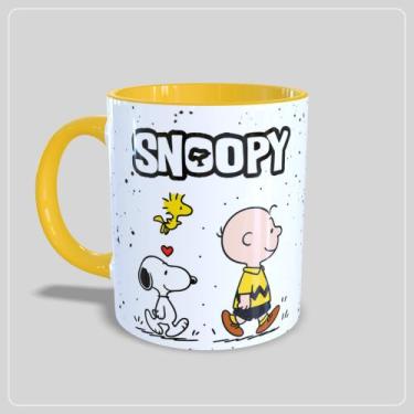 Imagem de Caneca Snoopy Personalizada com Nome - Jlssublimação, Amarelo