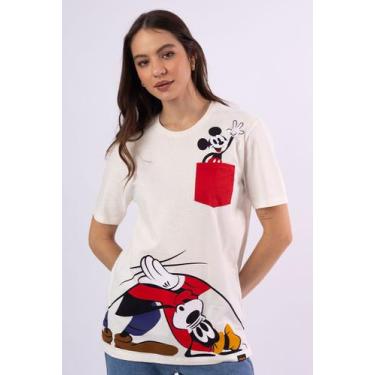 Imagem de Camiseta Disney Mickey e Pateta - Piticas, 8, Off white, Unissex