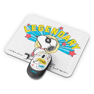Imagem de SOAR Conjunto de mouse e mouse pad Peanuts branco - Snoopy lendário