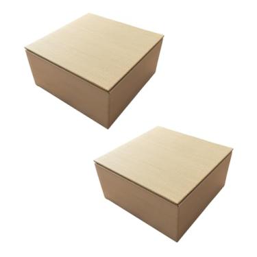 Imagem de BJDesign Banco quadrado de tatame e plataforma elevada | Topo de grama Igusa Rush estilo japonês | grão de madeira branco, 61 x 61 x 29,5 cm | fácil montagem, durável | 2 conjuntos