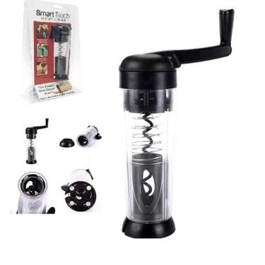 Imagem de Abridor De Vinho Automatico Saca Rolha Abre Garrafa Smart Touch Corta Lacre Manual Praticidade E Elegancia Total