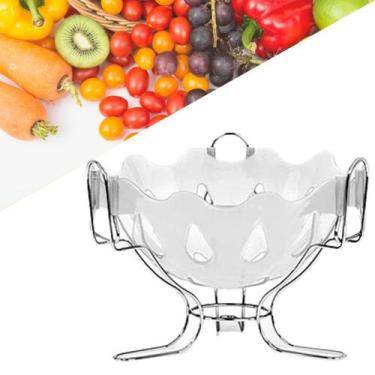 Imagem de Fruteira Centro De Mesa Cesto De Fruta Branca N308 Pracasa - Niquelart
