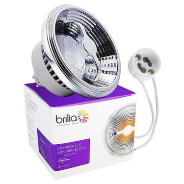 Imagem de Lâmpada Led Ar111 Refletora 10w 127v Gu10 Quente Dimerizável - BRILIA,