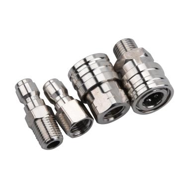 Imagem de DBEIXIWEI 4 peças lavadora de pressão NPT 1/10.2 cm conectores adaptadores design de trava esférica sem vazamento máximo 5000 PSI para limpeza