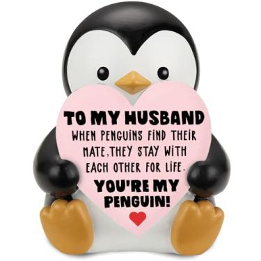 Imagem de wainvniaw to My Husband Mini Cute Penguin, Gifts for Husband from Wife, Funny Wedding Anniversary Birthday Gifts for Him Husband Men, Romantic I Love You Gift for Valentine Christmas Cute Decor Wgg1