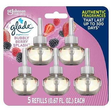 Imagem de Glade PlugIns Refil aromatizador de ar, óleos perfumados e essenciais para casa e banheiro, borbulhante Berry Splash, 3,35 Fl Oz, 5 unidades