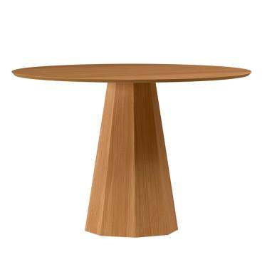 Imagem de Mesa De Jantar Redonda Para 4 Lugares Tampo Em Mdf 1,17m Isis Ypê - New Ceval