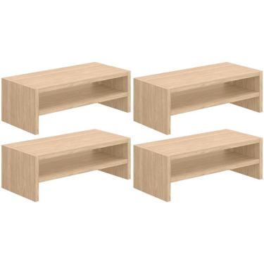 Imagem de Kit 04 Suportes Para Monitor Stand Home Office Lap 63 Cm L03 Amadeirado - Lyam