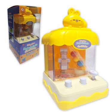 Imagem de Mini Máquina De Bola Pega Premio Jogo Com Garra Divertido Coelho Amarelo