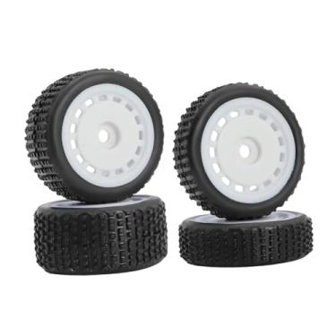 Imagem de Amagogo 4x Aros de Roda RC - Peças de Reposição para Upgrade - Encaixe Hexagonal de 7mm para Carro RC Micro B 1:24 (244016), Branco