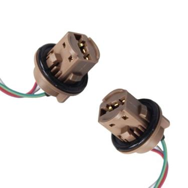 Imagem de Dogary 2 peças automotivas 7443 suporte de lâmpada de freio LED, acessórios adaptadores fêmeas de plástico isolados à prova d'água, soquete plug and play, adequado para a maioria dos modelos de carros