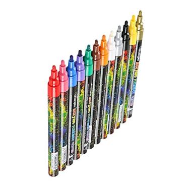 Imagem de barenx Caneta de pintura de 12 cores, ponta fina, marcador de arte à base de água para cartões de felicitações DIY