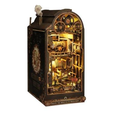 Imagem de Conjunto Suportes para Livros DIY - Miniaturas Casas, Suportes Madeira 3D com Móveis e Luzes LED, Adequado para Crianças a Partir de 14 Anos (Ritmo Mecânico)