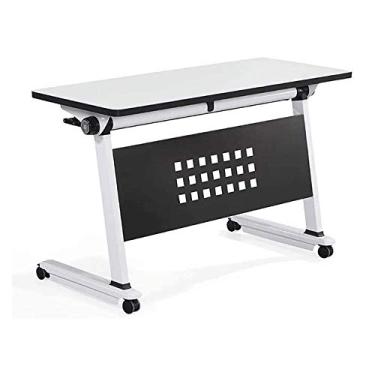 Imagem de GAORUIFENG Mesa de treinamento de mesa de computador multifuncional dobrável mesa de conferência de escritório material de metal (1204075 cm)