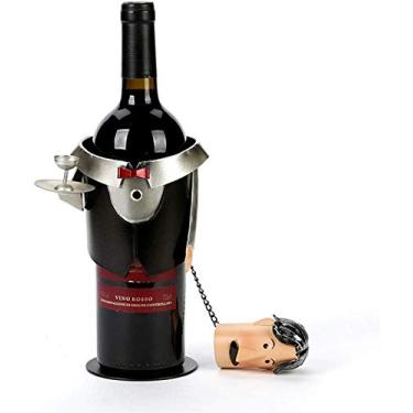 Imagem de Prateleiras de vinho de metal criativas para vinho prateleira de móveis domésticos 12 cm * 10 cm * 20 cm delicada bonita