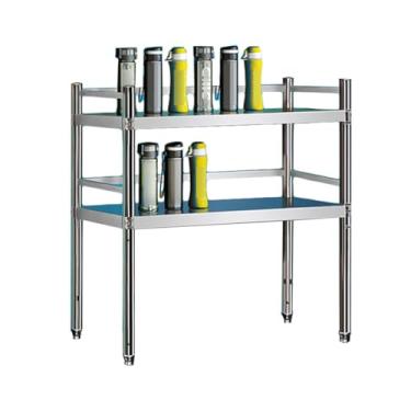 Imagem de Prateleiras de aço inoxidável 2 a 5 níveis de armazenamento de garrafa de água armários de cozinha armazém garagem rack de armazenamento banheiro lavanderia prateleira (Argen