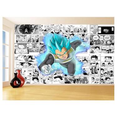 Imagem de Papel De Parede Dragon Ball Vegeta Blue Anime 3,5M Dbz693 - Você Decor