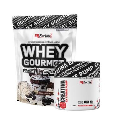 Imagem de Kit Whey Protein Gourmet Refil 907g + Creatina Extreme Pump Elite Seri