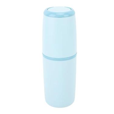Imagem de SUNGOOYUE Caixa Resistente do Armazenamento da Pasta de Dentes do Curso, Suporte Portátil da Escova de Dentes para a Viagem de Negócios, Escritório, Trabalho, Escola-material Plástico (Azul claro)