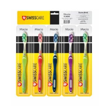 Imagem de Escova Dental Adulto Macia – Conforto e Cuidado para o Seu Sorriso Kit com 12 Unidades Cores Sortidas