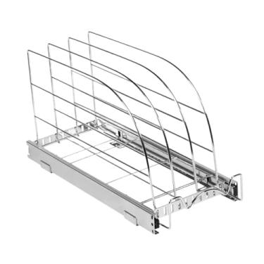 Imagem de YWJLQH Organizador de armário de cozinha deslizante e removível Suporte para tábua de corte multiuso para restaurante, S