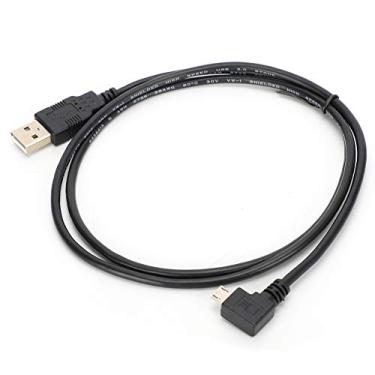 Imagem de SUNGOOYUE Cabo Micro USB de ângulo Reto, Sincronização de Dados Preta de 3,28 Pés e Cabo de Carregamento para Nuvi, GO GPS, Compatível Com Tablet Micro USB 2.0