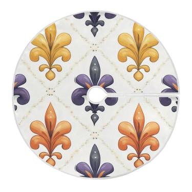 Imagem de Blueangle Saia de árvore de carnaval de 90 cm saia de poliéster macio para decoração de carnaval (129)