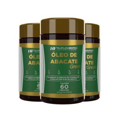 Imagem de 3x OLEO DE ABACATE COM VITAMINAS 1000MG 60 CAPS HF SUPLEMENTS
