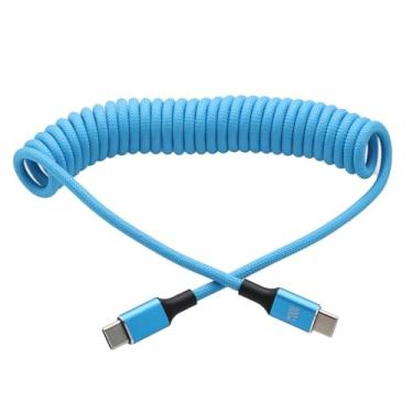 Imagem de HangTon USB-C, 20V 5A 100w carregamento de alta velocidade, CarPlay, cabo de dados para Pixel 8, iPhone 15 16, Canon R5C Sony FX3, Panasonic GH5II, Samsung, iPad, MacBook Pro, laptop, DSLR, trançado