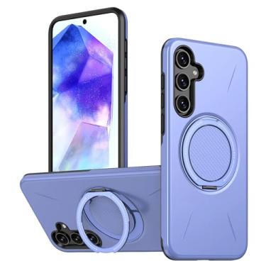Imagem de Capa com suporte magnético para Samsung Galaxy A56 A36 A26 A16 A06 A17 A07 A55 A35 A25 A05 S, capa protetora resistente a impactos (para Galaxy A25 5G/roxa)