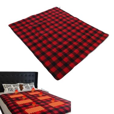 Imagem de Depisuta Cobertor Aquecido USB, Cobertor Elétrico Com 3 Níveis de Calor, Banco de Potência de 20000mAh, Tecido Penteado Adequado para a Pele, Manta Elétrica Portátil de Inverno