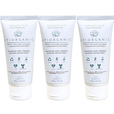 Imagem de Kit 3x Hidratante Facial Epiorganic Niacinamida Açaí Vitamina E 60g Biozenthi-Unissex