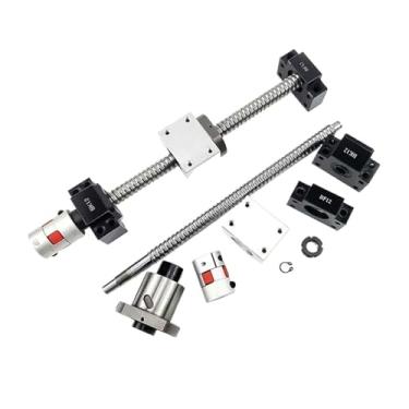 Imagem de S25HH0 Kit de parafusos esféricos SFU1605 SFU1610 SFU2005 SFU2010 SFU2505 SFU2510 L300-1400 mm + suporte final C7 + alojamento de porca + acoplador para CNC (SFU2004,550mm)